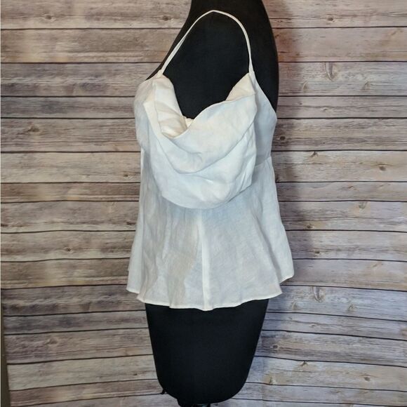 TopShop Cold Shoulder Ivory Button Up - Picture 7 of 7